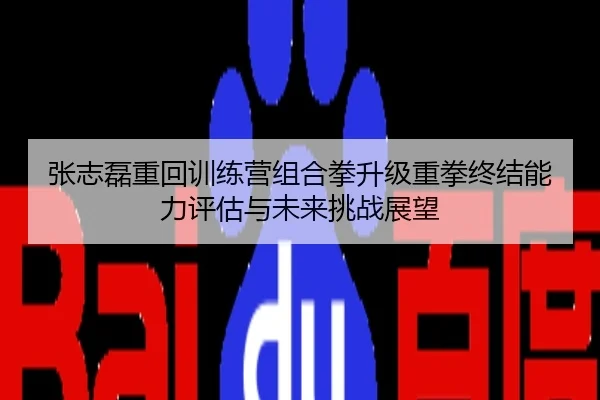 张志磊重回训练营组合拳升级重拳终结能力评估与未来挑战展望